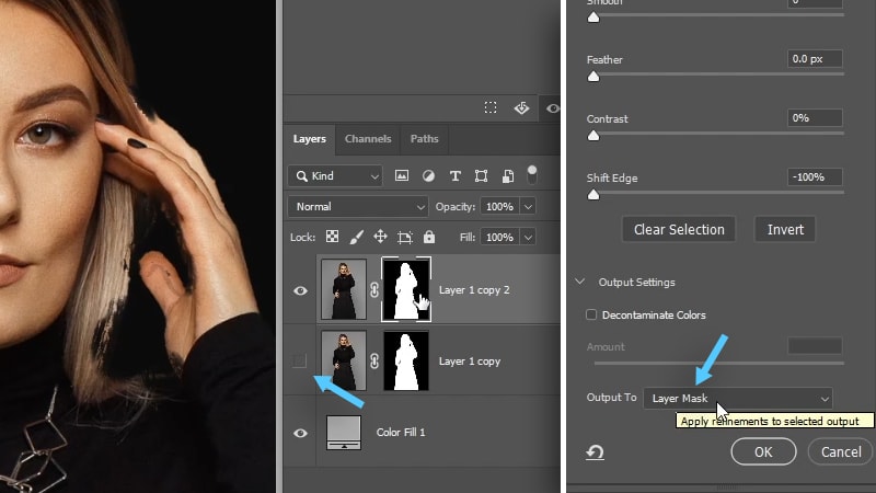 how to remove edge halo in Photoshop