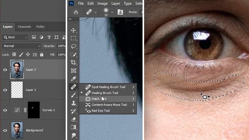How To Remove Eye Bags in Photoshop